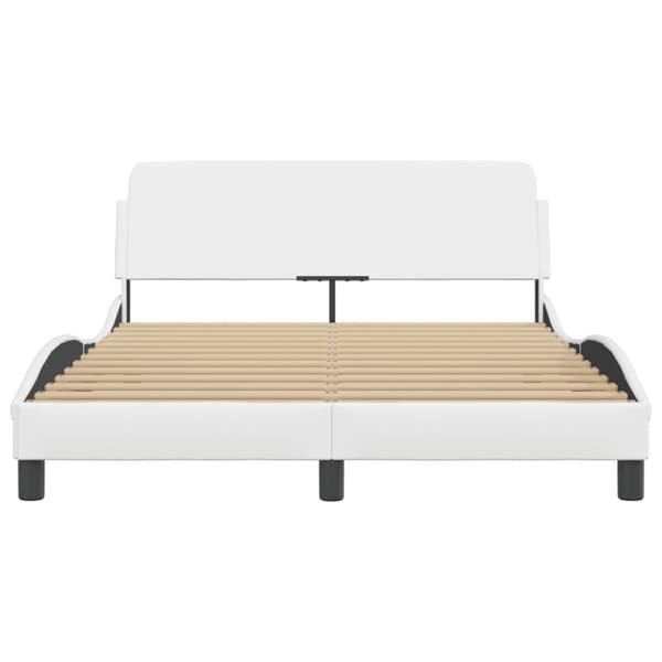 Bed Frame "Dover" White 120x200 cm Faux Leather
