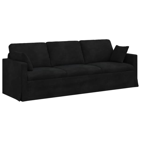 Soffset 2 pcs Svart 228 x 78 x 80 cm Sammet