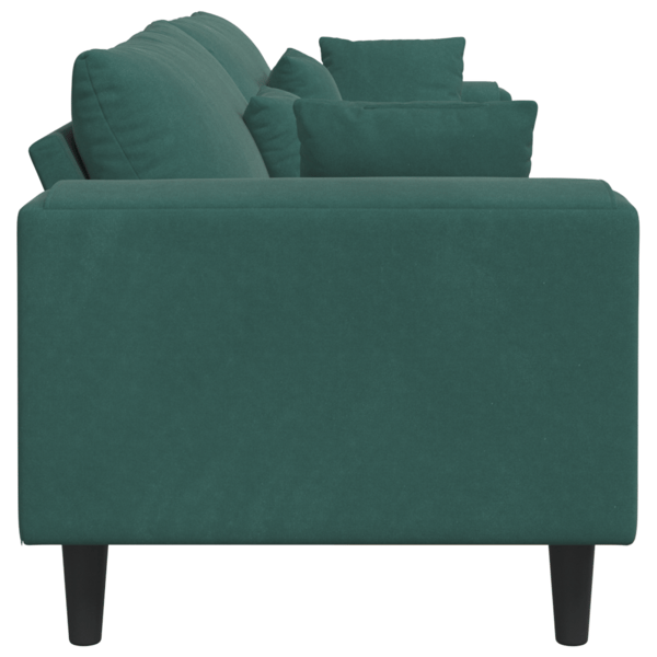 Soffa Mörkgrön 250 x 77 x 76 cm Sammet