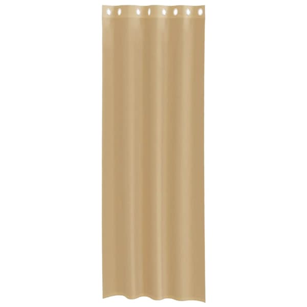 Voile gardiner med genomföringar 2 st sand