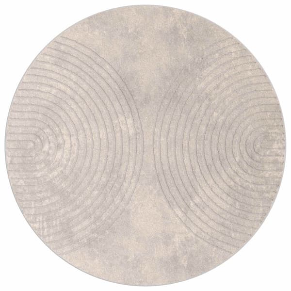 Områdesmattor Rund GALATI Beige Ø 200 CM Polyester