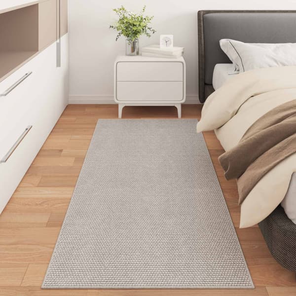 Områdesmattor Rektangulär LUGO Kräm 200 x 80 cm Polyester