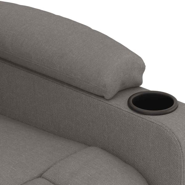 Massagefåtölj taupe tyg
