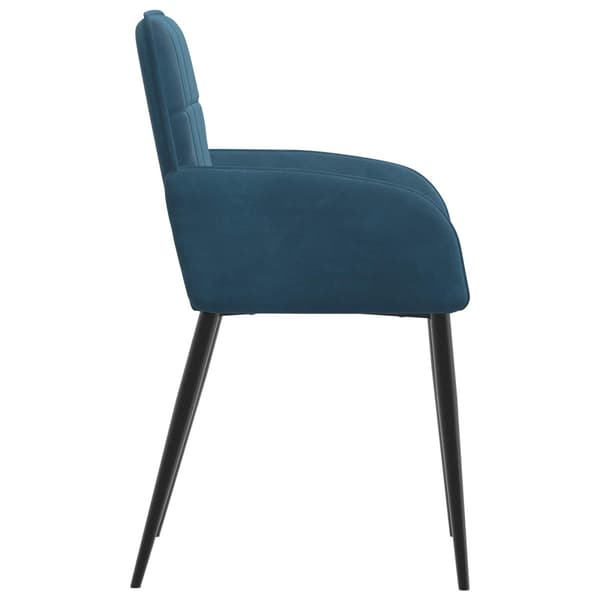 Matstolar 4 pcs Sammet Blå 57 x 50 x 85 cm