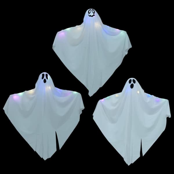 Halloween Hängande Spöke 3 pcs Vit 52 x 62 cm Polyester
