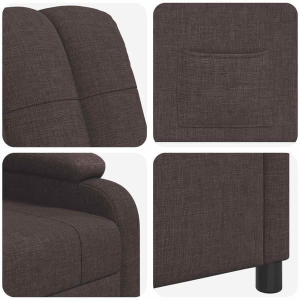 Recliner Mörkbrun Tyg