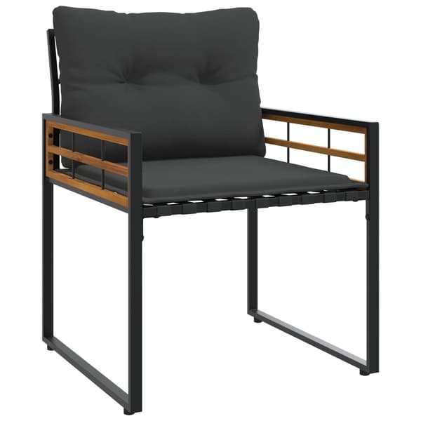 Utemöbelset med kudde 4 pcs Dim grå