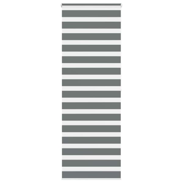 Rullgardin zebra mörkgrå 90x200 cm tyg bredd 85,9 cm polyester