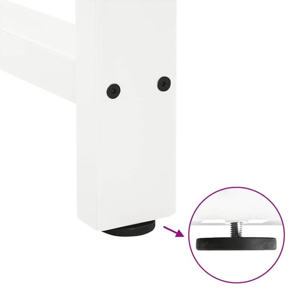 Soffbordsben vita 2 st 40x(30-31) cm stål