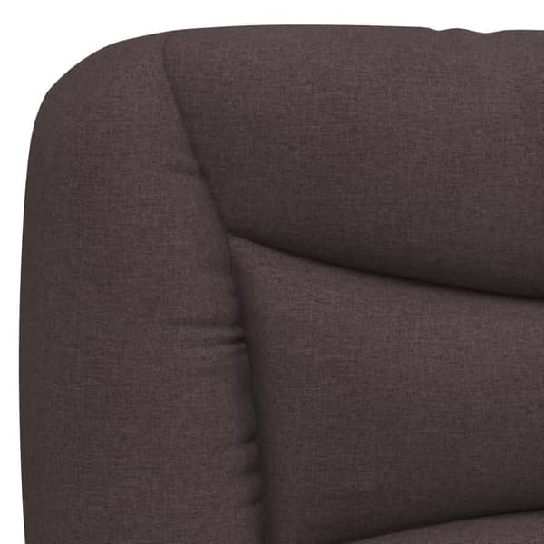 Bed with Mattress "Hvar" Dark Brown 80x200 cm Fabric