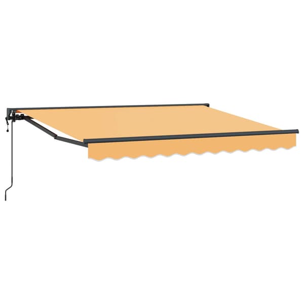 Utdragbar markis Sand 4 × 3 m Polyester och aluminium