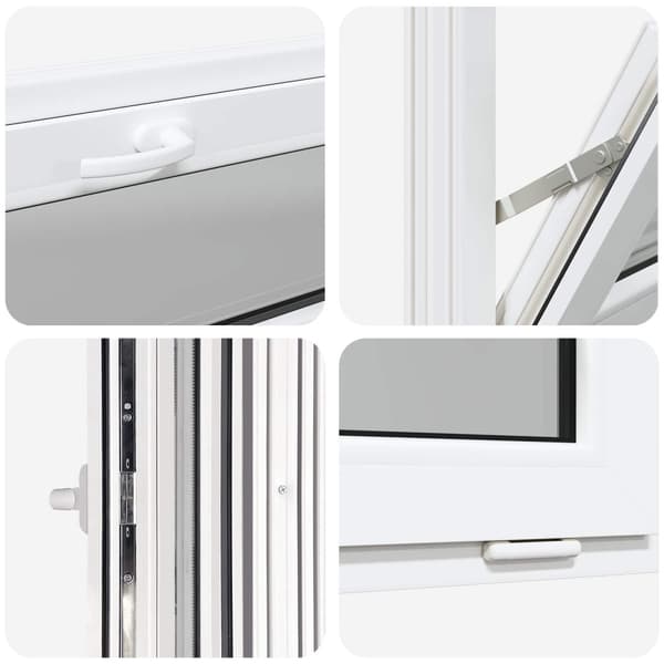 Källarfönster RISOR 110 x 40 cm PVC och glas Vit