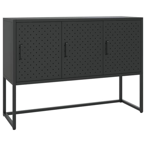 Skänk svart 105x35x75 cm stål