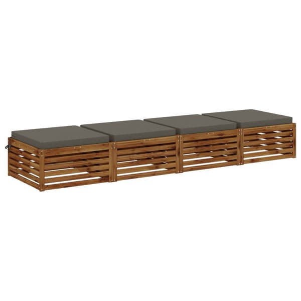 4-delade Sittdynor SOEST 4 st 100% Polyester Grå 80 x 80 x 7 cm