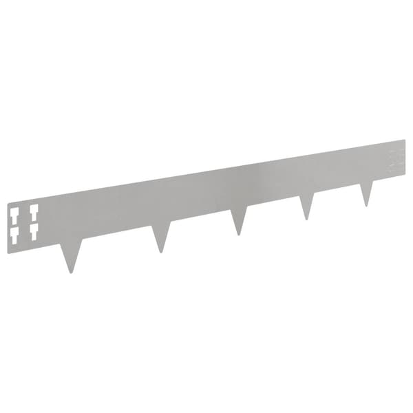 Kant för gräsmatta 30 pcs 100 x 15 cm Stål Silver