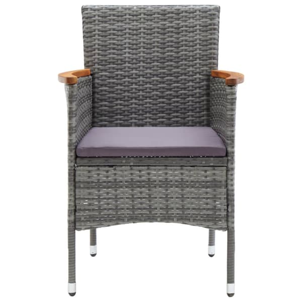 Matgrupp för trädgården 7 delar grå