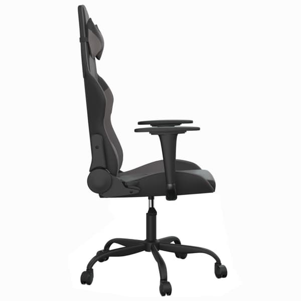Gamingstol svart och grå konstläder
