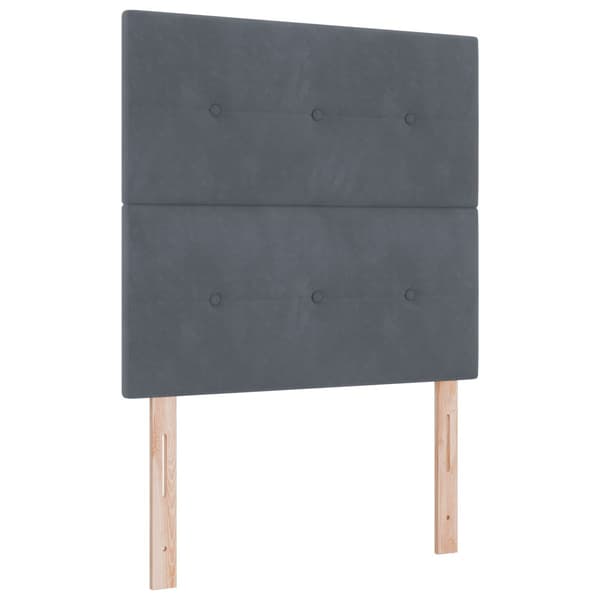 Huvudgavel Mörkgrå 80 cm Sammet
