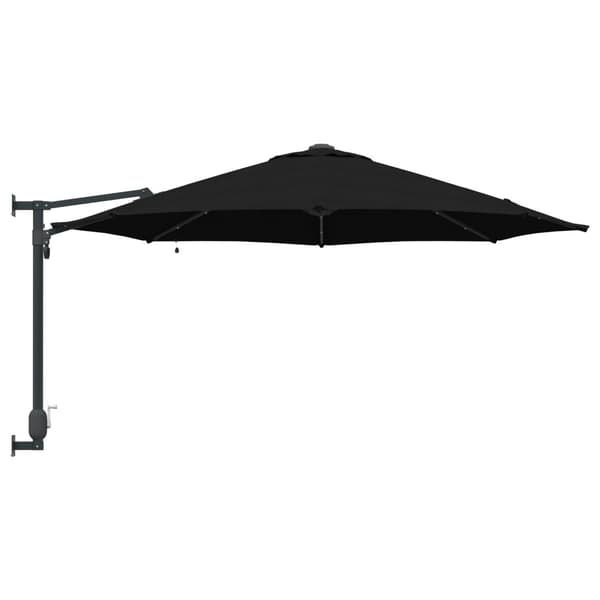 Trädgårdsparasol Svart 248 x 248 x 148 cm Polyester och Stål