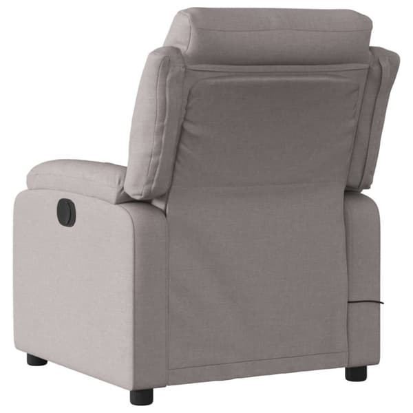 Massagefåtölj taupe tyg
