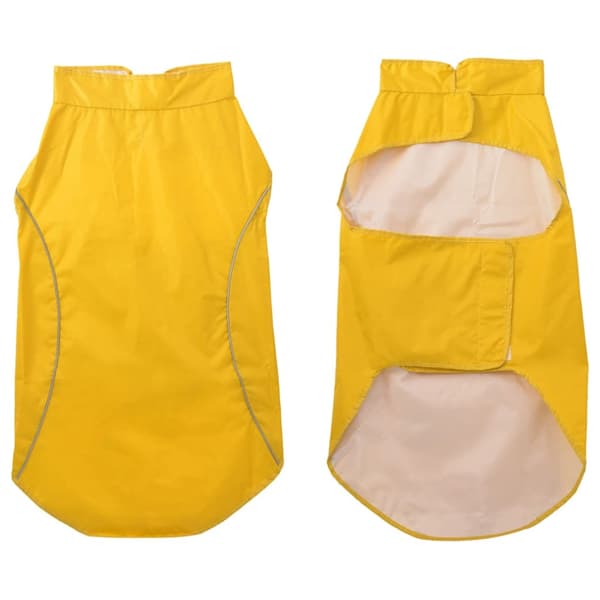 Regnrock för hundar med reflexer polyester gul 4XL