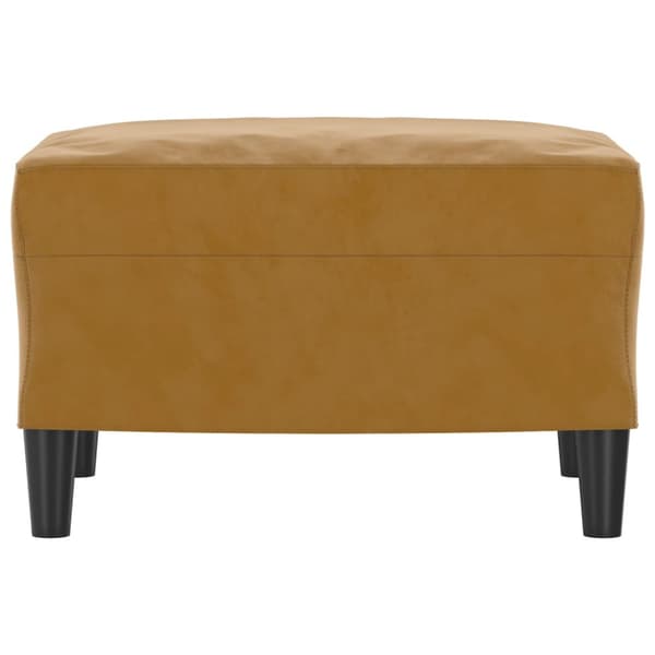 Fotpall brun 60x50x41 cm sammet