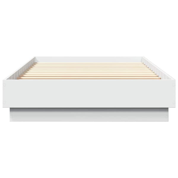 Golvsängsram Vit 80 x 200 cm Konstruerat trä