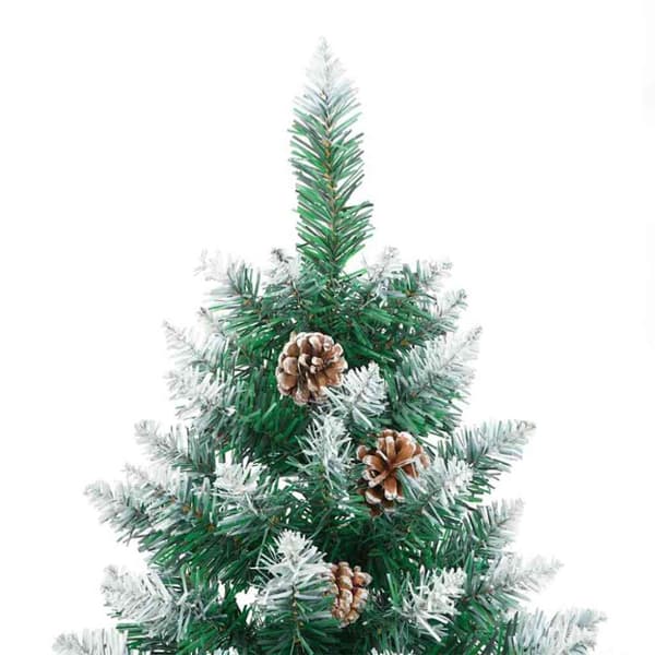 Smal julgran Grön 180 cm PVC och solid furu