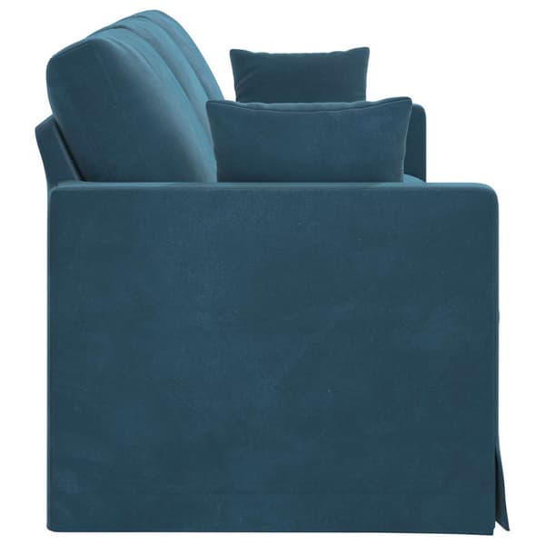 Soffa Blå 228 x 78 x 80 cm Sammet