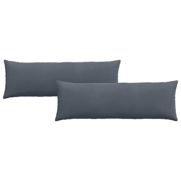 Sofakuddar 2 pcs Mörkgrå 120 x 40 cm Kordread tyg
