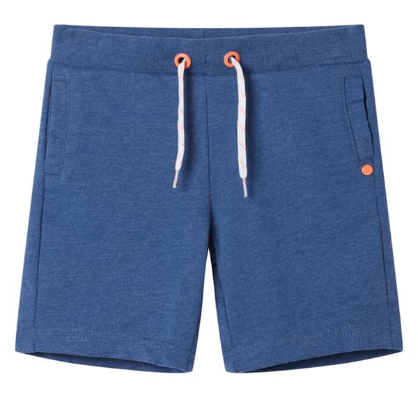 Barnshorts med snöre mörkblå melange 128