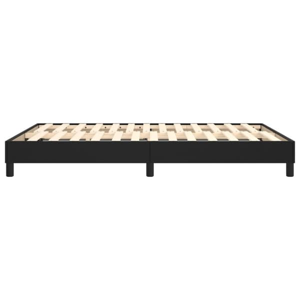Boxspring-sängram svart 140x200 cm konstläder