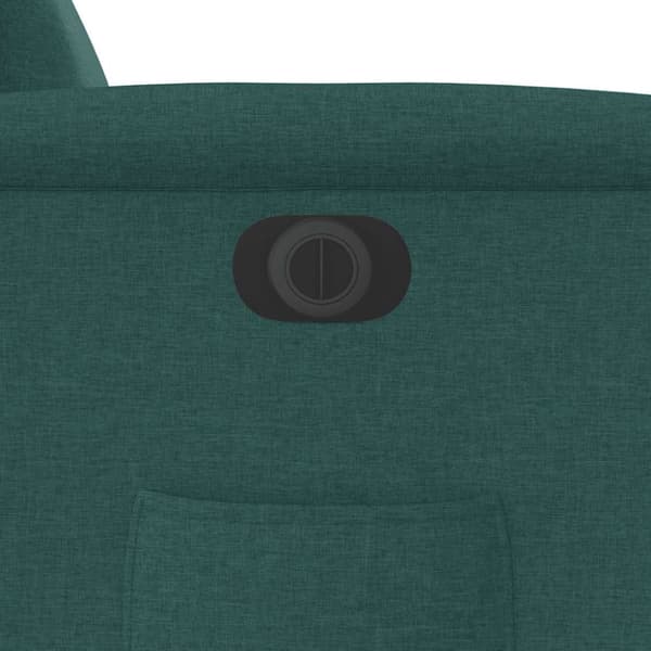 Elektrisk reclinerfåtölj mörkgrön tyg