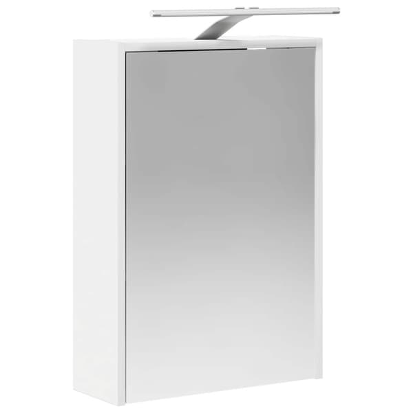 Badrumsmöbelset 5 pcs Vit Konstruerat trä och glas