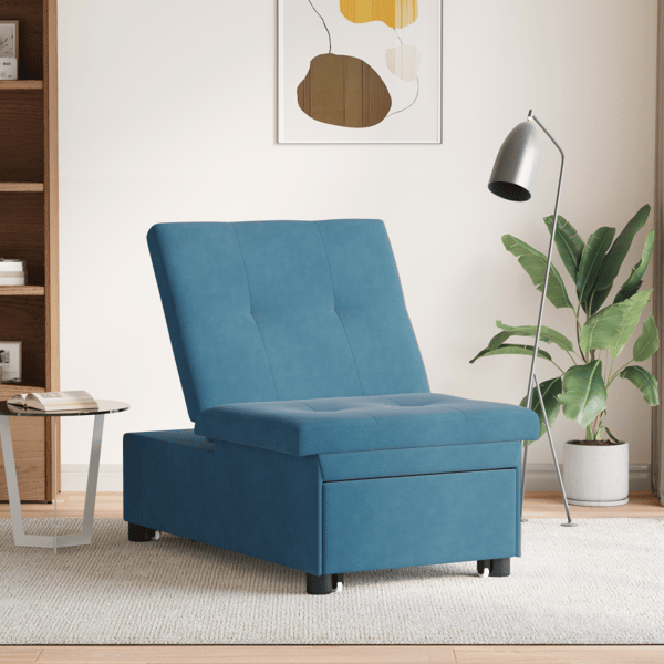 Soffsäng Blå 194 x 67 x 82 cm Sammet