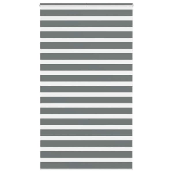 Rullgardin zebra mörkgrå 135x200 cm tyg bredd 130,9cm polyester