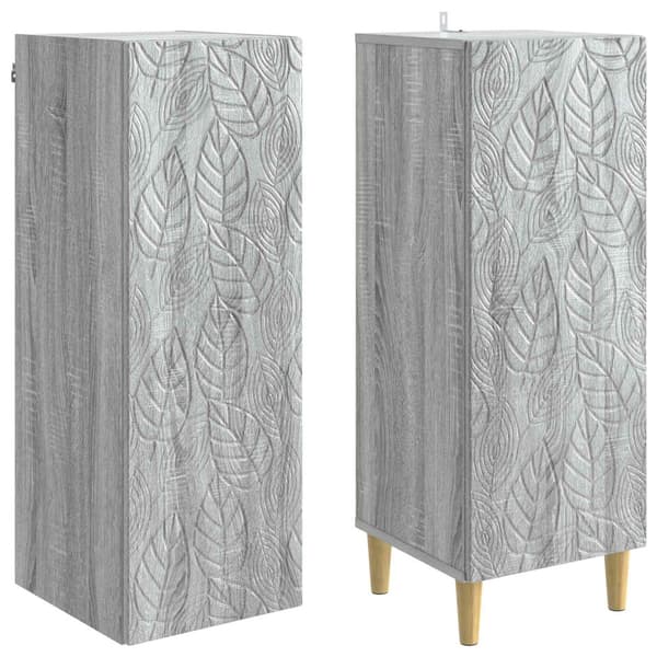 Skåpset 2 pcs Grå Sonoma Konstruerat trä