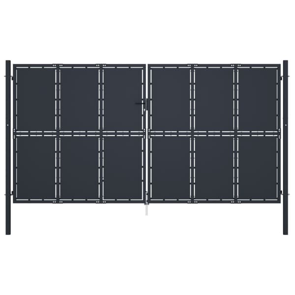 Trädgårdsgrind stål 400x200 cm antracit