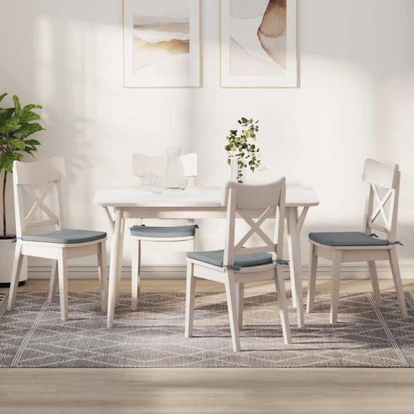 Sittkuddar 4 pcs Ljusgrå 40 x 40 x 3 cm tyg