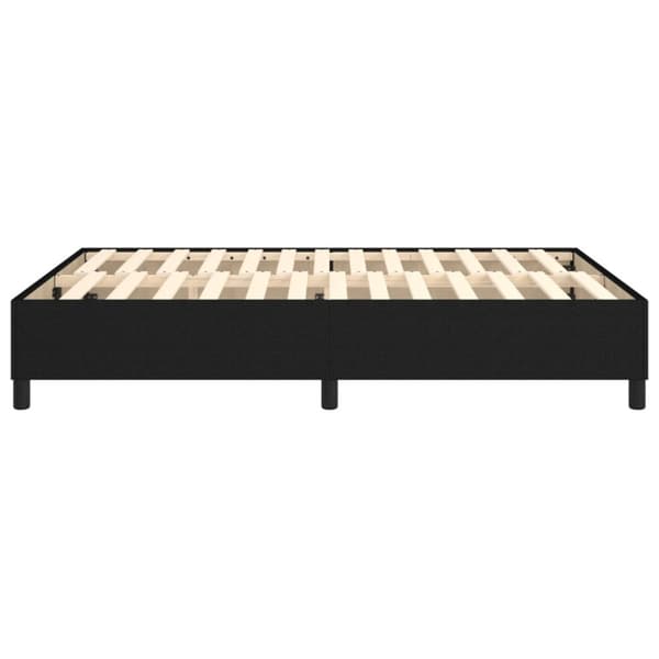 Boxspring-sängram svart 140x200 cm tyg