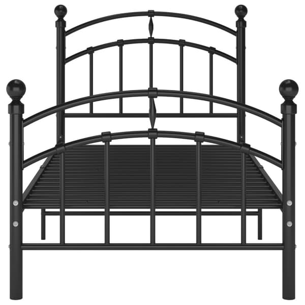 Sängram svart metall 100x200 cm