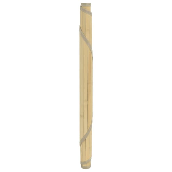Matta rund ljus naturlig 60 cm bambu