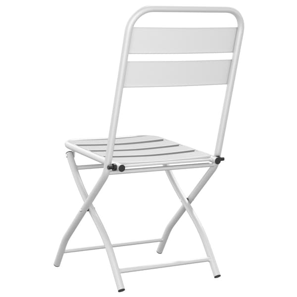 Fällstol för trädgård 2 pcs Vit 42 x 52 x 82cm