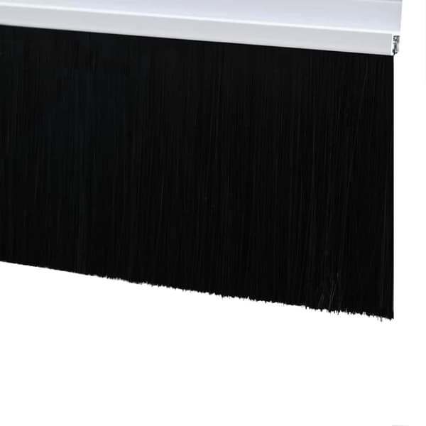 Självhäftande dörrborstlist 12 pcs Vit 100 cm Aluminiumlegering