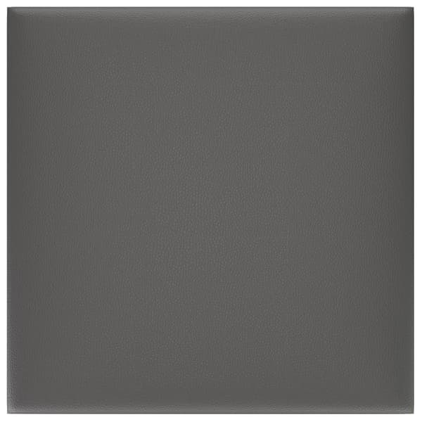 Väggsänggavel 12 pcs Grå 30 x 30 cm tyg