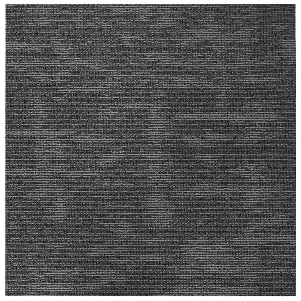 Mattan platta Kolgrå 50 x 50 cm 36 pcs PP och Bitumen