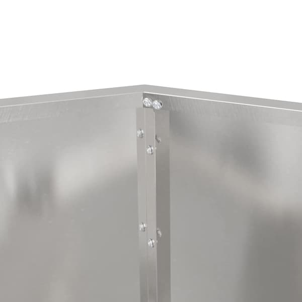 Planteringskärl 2 pcs Silver 75 x 75 x 60 cm Rostfritt stål