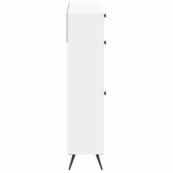 Skoskåp BREDA 78 x 24 x 103 cm Konstruerat trä Vit