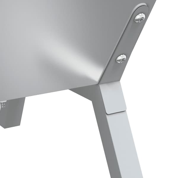 Grillbricka silver 158x42x31 cm rostfritt stål