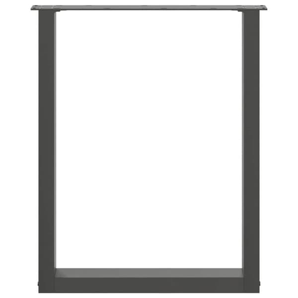 Matbordsben U-formade 2 st antracit 60x(72-73) cm stål